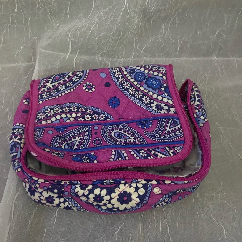 Vera Bradley Purple and Blue Paisley Cosmetic Bag